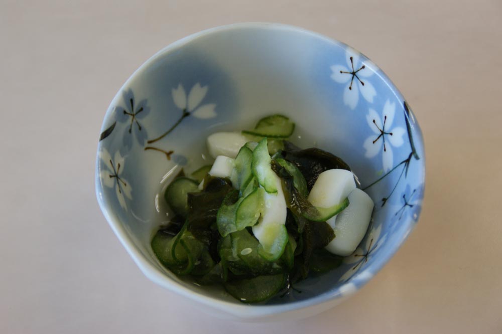 胡瓜とイカの酢物