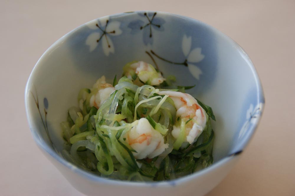 エビと胡瓜の酢物