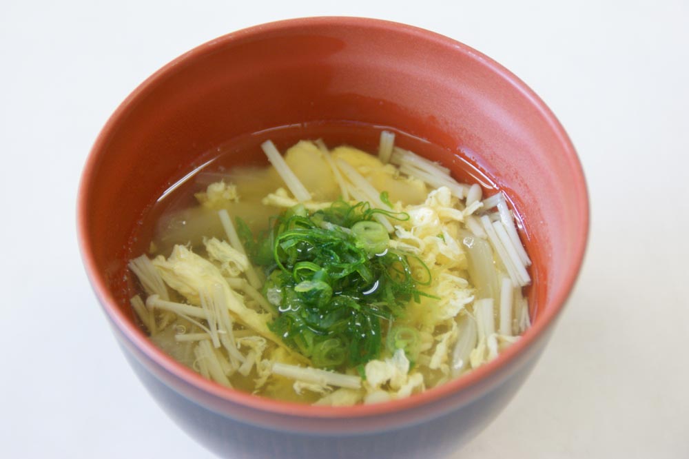 えのきと卵のスープ